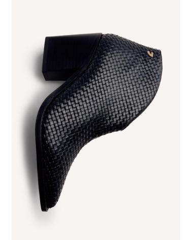 GIOSEPPO BOTINES DE PIEL TRENZADA ERHARD 77014 NEGROS CON TACÓN BLOQUE NEGRO