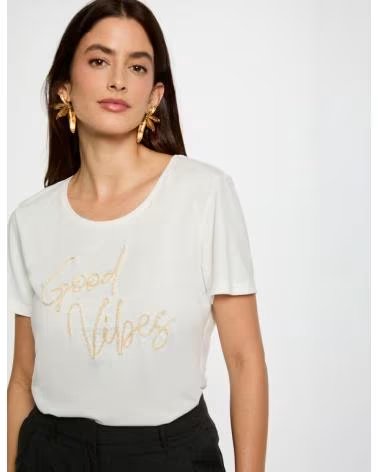 MORGAN CAMISETA DE MANGA CORTA 077-51733756182867 EN PARA MUJER BLANCO