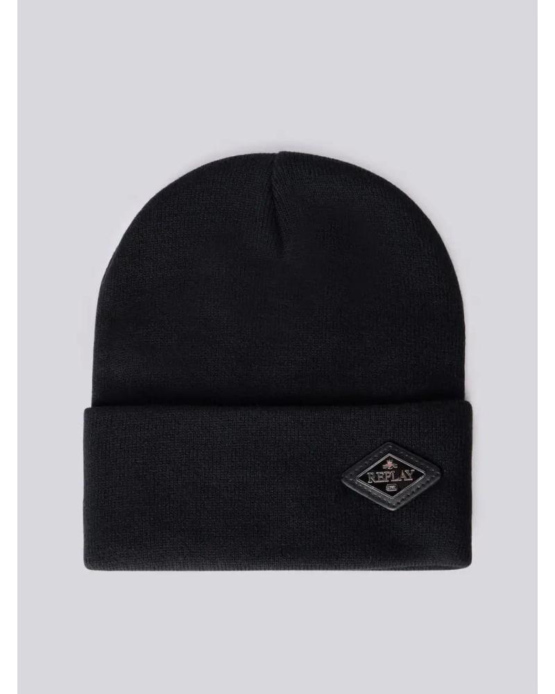 REPLAY AX4347 KNITTED BEANIE WITH DIAMOND LOGO DEFAULT TITLE
