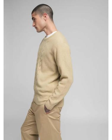 REPLAY RUNDHALS-PULLOVER RECYCELTES GEWEBE UK4871 BEIGE BEIGE