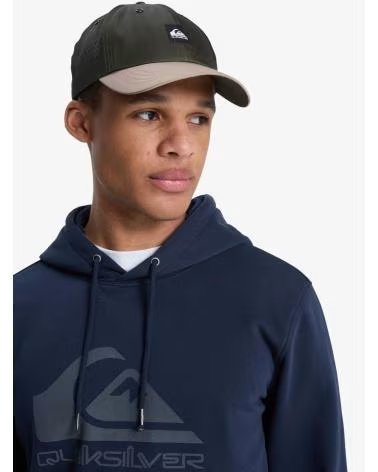 QUICKSILVER FELPA CON CAPPUCCIO EQYFT05053 LOGO STAMPATO AZUL MARINO