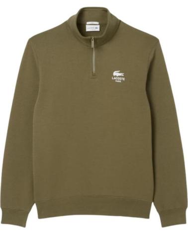 LACOSTE SUDADERA UNISEX ESTAMPADA CON CUELLO ALTO SH2735 VERDE