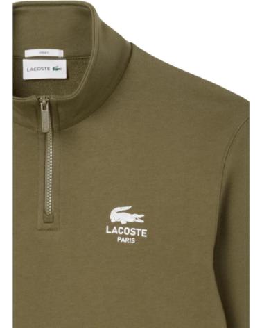 LACOSTE SUDADERA UNISEX ESTAMPADA CON CUELLO ALTO SH2735 VERDE