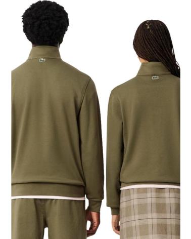 LACOSTE SUDADERA UNISEX ESTAMPADA CON CUELLO ALTO SH2735 VERDE