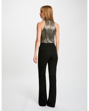 MORGAN TOP CUELLO DRAPEADO 252-DREA DORADO