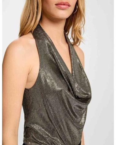 MORGAN TOP CUELLO DRAPEADO 252-DREA DORADO