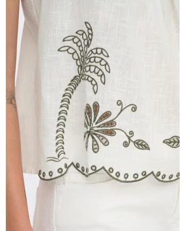JACQUELINE DE YONG BLUSA 077-51195640742227 EN BLANCO PARA MUJER VERDE