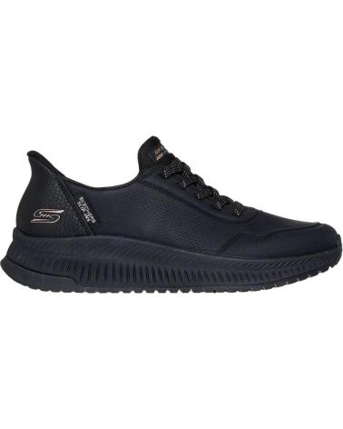 BASKETS SKECHERS SLIP-INS BOBS SQUAD CHAOS KEY LOOK NOIRES NEGRO
