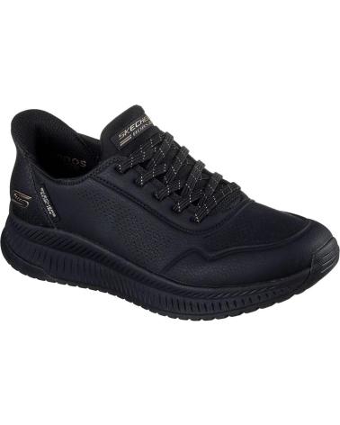 SNEAKERS SKECHERS SLIP-INS BOBS SQUAD CHAOS KEY LOOK NERE NEGRO