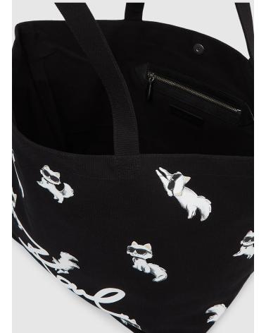 KARL LAGERFELD IKON CHOUPETTE AOP SHOPPER NEGRO