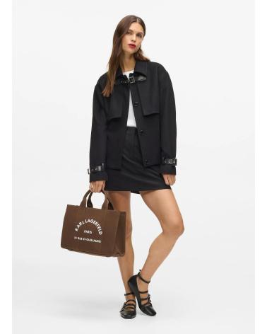 KARL LAGERFELD K-RSG SQUARE MEDIUM TOTE MARRON