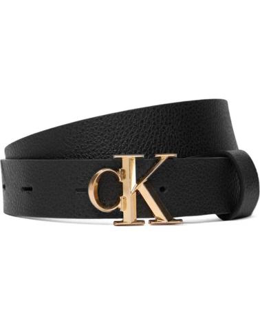 CEINTURE CALVIN KLEIN FACET CK BOUCLE PEBBLE NOIR NEGRO