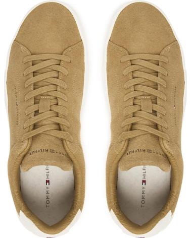 TOMMY HILFIGER TH COURT CORE SUEDE TAUPE