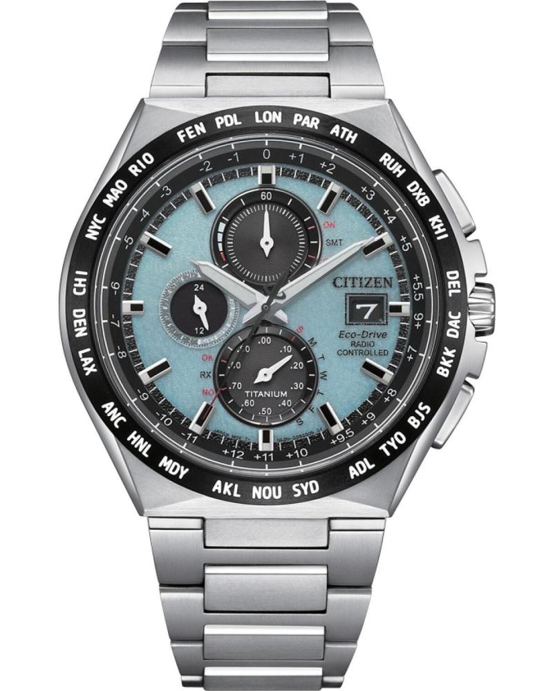 OROLOGIO CRONOGRAFO CITIZEN AT8238-84M ACCIAIO CON QUADRANTE BLU GRIGIO GRIS