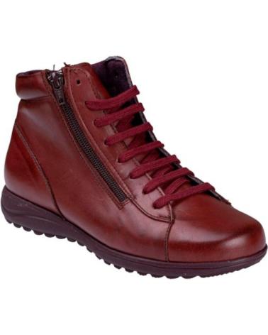PITILLOS BOTINES PLANOS MUJER 20214 BURDEOS ROJO