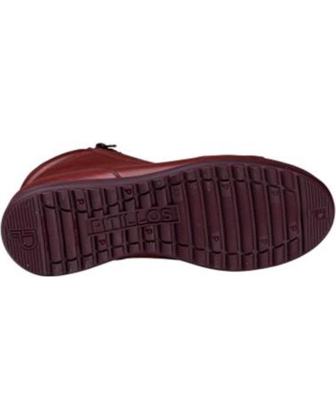 PITILLOS BOTINES PLANOS MUJER 20214 BURDEOS ROJO