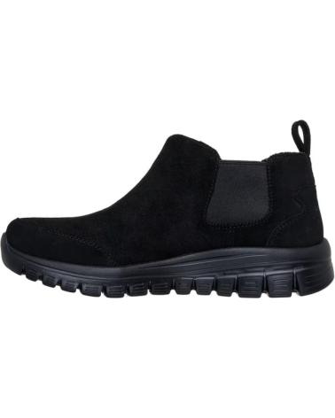 SKECHERS BOTINES PLANOS MUJER 100894 - NEGRO