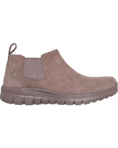 SKECHERS BOTINES PLANOS MUJER 100894 TAUPE MARRóN