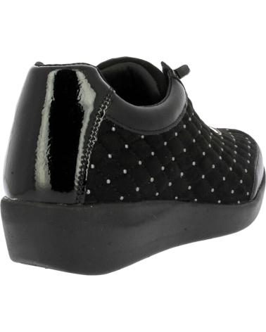TÊNIS CASUAL D'CUTILLAS 38611 FEMININO COM ELÁSTICOS ESTAMPA PRETA NEGRO