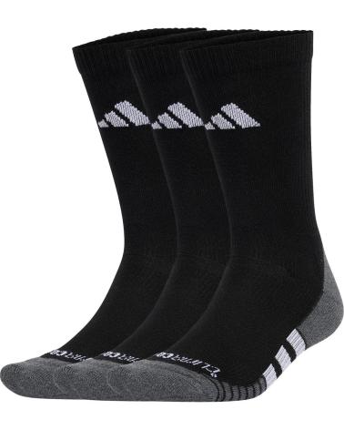 ADIDAS TRAINING CUSHIONED CREW SOCK - 3-PACK BLACK SOCKS NEGRO