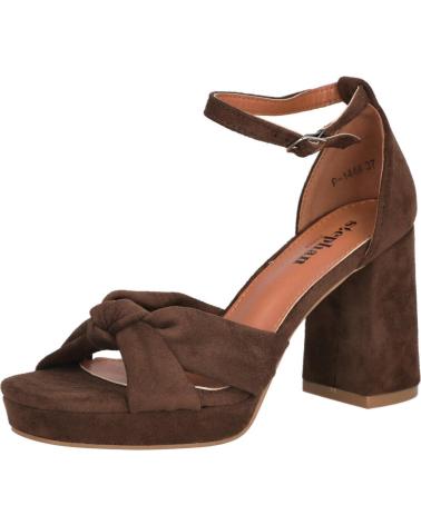 SANDALIAS DE TACÓN CON PLATAFORMA BUBBLE BOBBLE P-1444 MARRÓN MARRON