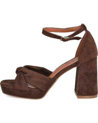 SANDALIAS DE TACÓN CON PLATAFORMA BUBBLE BOBBLE P-1444 MARRÓN MARRON