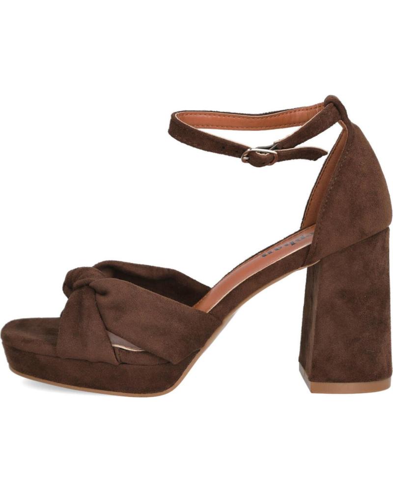 SANDALIAS DE TACÓN CON PLATAFORMA BUBBLE BOBBLE P-1444 MARRÓN MARRON