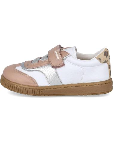 TITANITOS CASUAL SNEAKERS 2727 PIEL CERO WHITE WITH ANIMAL PRINT DETAIL BLANCO