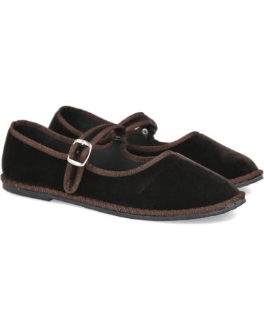 PINTURINES MERCEDITAS DE TERCIOPELO CON HEBILLA 3005 MARRÓN MARRON