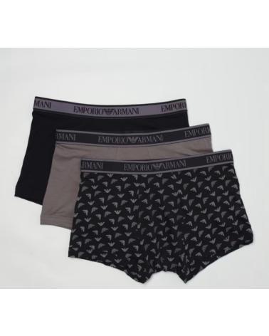 3ER-PACK BOXERSHORTS EMPORIO ARMANI EM000370AF10779 - DUNKLE EDITION NEGRO