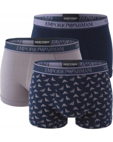 3ER-PACK BOXERSHORTS EMPORIO ARMANI EM000370AF10779 - BLAU-NEUTRALE EDITION AZUL