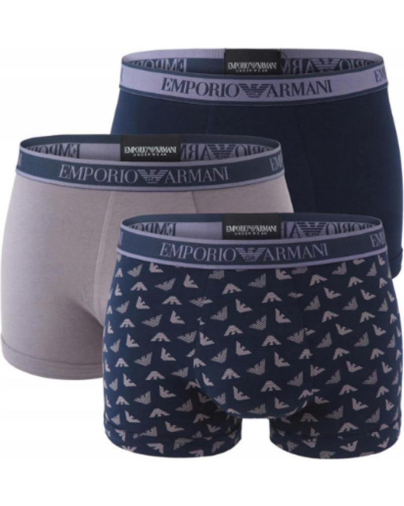 3ER-PACK BOXERSHORTS EMPORIO ARMANI EM000370AF10779 - BLAU-NEUTRALE EDITION AZUL
