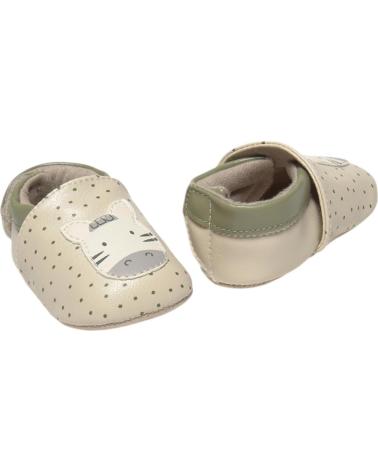 MAYORAL BABY BOOTIES GIRL MODEL 9943 BEIGE WITH POLKA DOT PRINT BEIGE
