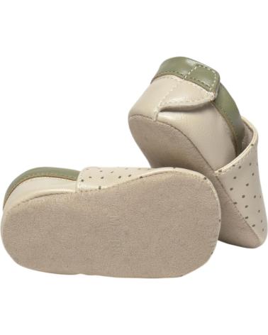 MAYORAL BABY BOOTIES GIRL MODEL 9943 BEIGE WITH POLKA DOT PRINT BEIGE