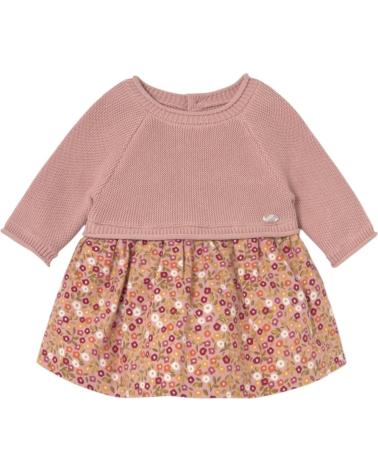 MAYORAL CASUAL DRESS WITH FLORAL PRINT AND PINK KNIT REF. 2821 ROSA