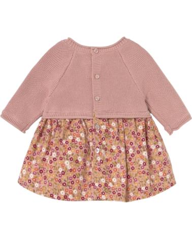 MAYORAL CASUAL DRESS WITH FLORAL PRINT AND PINK KNIT REF. 2821 ROSA