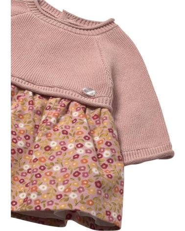 MAYORAL CASUAL DRESS WITH FLORAL PRINT AND PINK KNIT REF. 2821 ROSA