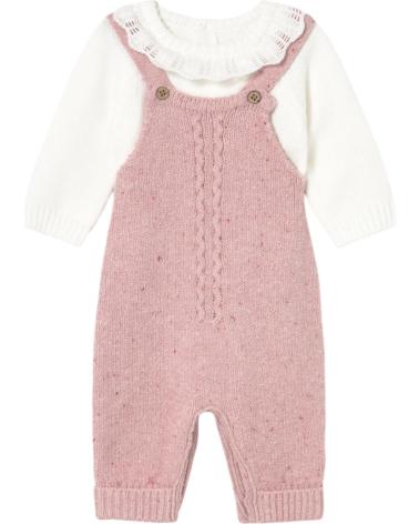 MAYORAL DUNGAREE AND T-SHIRT SET FOR BABY GIRL PINK REF. 2605 ROSA