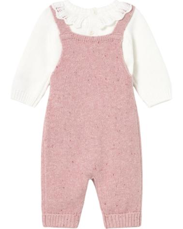 MAYORAL DUNGAREE AND T-SHIRT SET FOR BABY GIRL PINK REF. 2605 ROSA