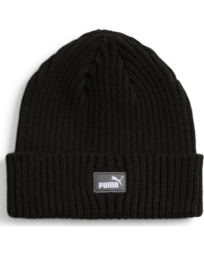 PUMA UNISEX KIDS BEANIE BLACK 026559-01 NEGRO