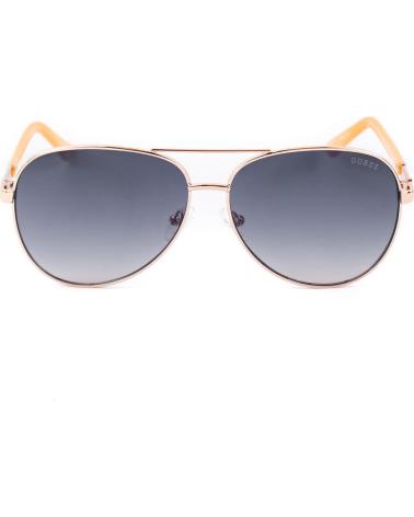 OCCHIALI DA SOLE AVIATOR GUESS GU00173-6028W CON MONTATURA BIANCA E ASTE GIALLE