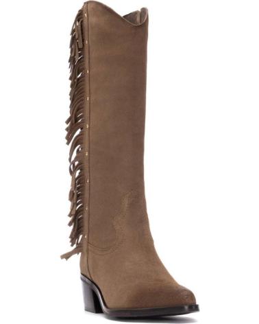 STIVALI COWBOY DONNA CARMELA 162664 TAUPE CON FRANGE TAUPE