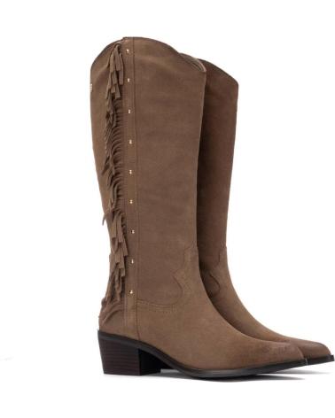 STIVALI COWBOY DONNA CARMELA 162664 TAUPE CON FRANGE TAUPE