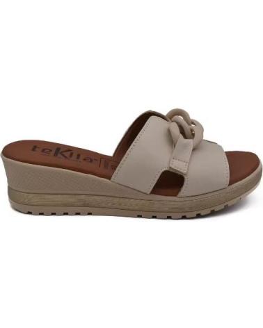 SANDALI CON ZEPPA TEKILA IN PELLE CON ORNAMENTO FATTI IN SPAGNA VARI COLORI VARIOS COLORES