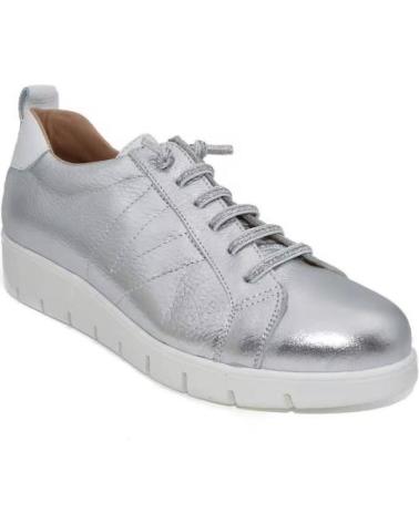 CHAMBY SNEAKERS IN PELLE ARGENTATE METALLIZZATE CON PLATFORM LEGGERO VARIOS COLORES