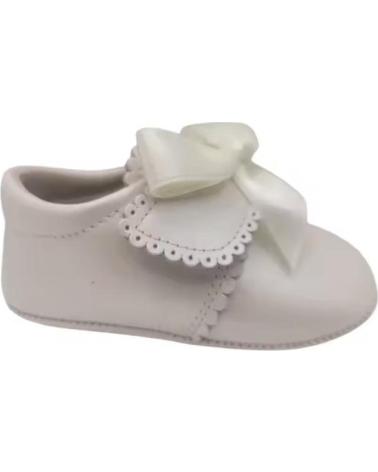 MERCEDITAS CITOS DE PIEL PARA BEBÉ CON LAZO DE RASO, TALLAS 16-20M, BEIGE BEIGE