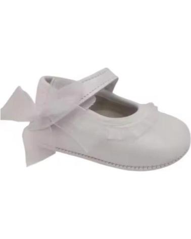 SCARPE MARY JANE CITOS PER BEBÈ CON FIOCCO IN ORGANZA E VOLANT - BIANCHE BLANCO