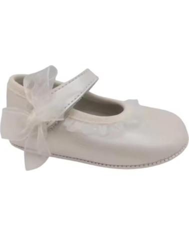 SCARPE MARY JANE CITOS PER BEBÈ CON FIOCCO IN ORGANZA E VOLANT - BEIGE BEIGE