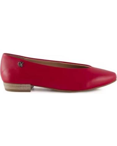 SCARPE CHAMBY IN PELLE CON TACCO BASSO ELEGANTI E COMODE ROSSE ROJO