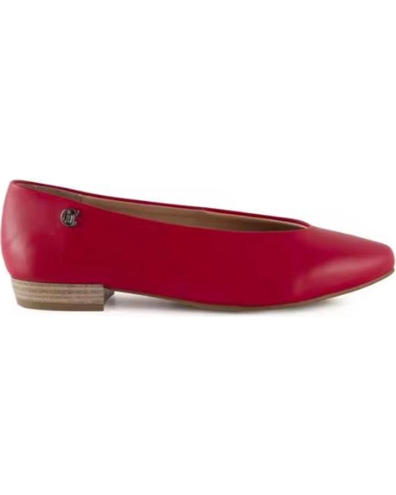 SCARPE CHAMBY IN PELLE CON TACCO BASSO ELEGANTI E COMODE ROSSE ROJO